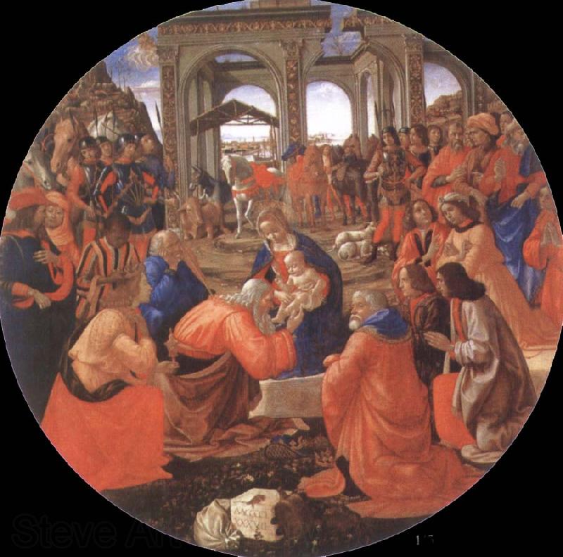 Domenico Ghirlandaio Adoration of the Magi Norge oil painting art